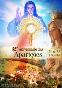 Programação 32° aniversário das Aparições de Nossa Senhora de Piedade