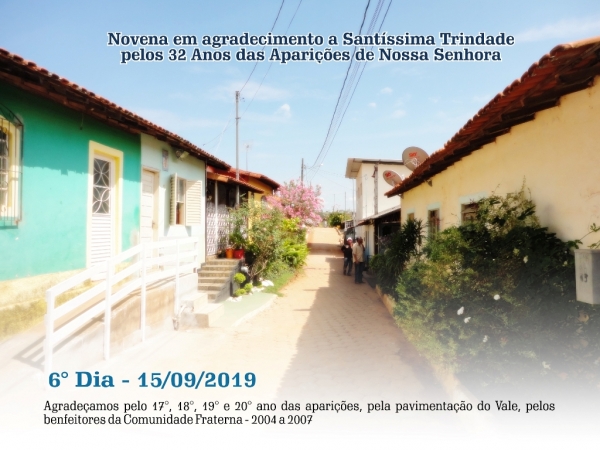 6° Dia - Novena em agradecimento a Santíssima Trindade pelos 32 Anos das Aparições