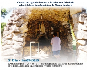 5° Dia - Novena em agradecimento a Santíssima Trindade pelos 32 Anos das Aparições